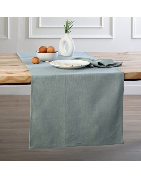 Lot de 4 serviettes de table toile de coton Louis vert céladon - 45x45 cm