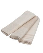 Set von 3 Mahdia Geschirrtüchern aus Baumwolle helltaupe - 45x70 cm
