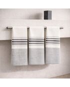 Lot de 3 Torchon en coton Louise taupe - 45x70 cm