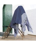 Set aus 2 Baumwollfoutas Ericeira Blue Jean - 100x200 cm