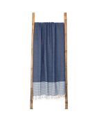 Set aus 2 Baumwollfoutas Ericeira Blue Jean - 100x200 cm