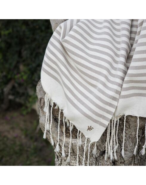 Fouta in cotone Hossegor taupe xxxl - 200x300 cm
