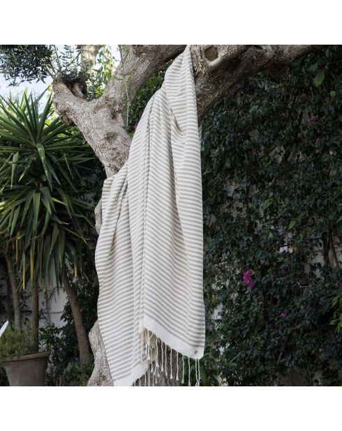 Fouta in cotone Hossegor taupe xxxl - 200x300 cm