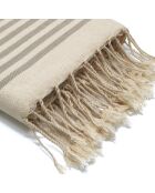 Fouta in cotone Hossegor taupe xxxl - 200x300 cm