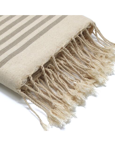 Fouta in cotone Hossegor taupe xxxl - 200x300 cm