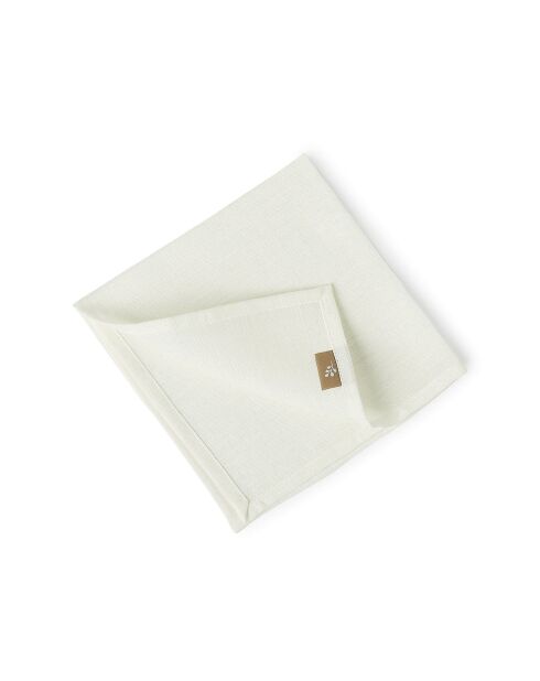 Lot de 4 serviettes de table lin lavé Paul blanches - 45x45 cm