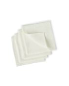 Lot de 4 serviettes de table lin lavé Paul blanches - 45x45 cm