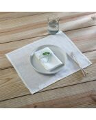 Lot de 4 serviettes de table lin lavé Paul blanches - 45x45 cm