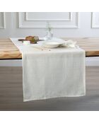 Lot de 4 serviettes de table lin lavé Paul blanches - 45x45 cm