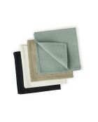 Lot de 4 serviettes de table lin lavé Paul blanches - 45x45 cm