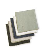 Lot de 4 serviettes de table lin lavé Camille naturelles/or - 45x45 cm