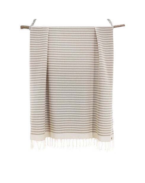 Set aus 2 Hossegor Baumwollfoutas, 100 x 200 cm, taupe