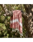 St Tropez katoenen fouta roze klei - 100x200 cm