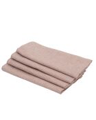 Lot de 4 serviettes de table en coton Colette rouge tomette - 45x45 cm