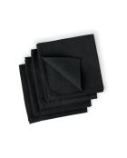 Lot de 4 serviettes de table toile de coton Louis fusain - 45x45 cm