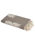 Fouta aus helltaupefarbener Ananas-Jacquard-Baumwolle - 100x200 cm
