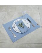 4 Colette Griechisches blaues Baumwoll-Tischset - 35x50 cm