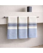 Lot de 3 Torchon en coton Louise bleus - 45x70 cm
