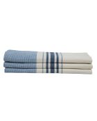 Lot de 3 Torchon en coton Louise bleus - 45x70 cm