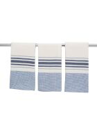 Lot de 3 Torchon en coton Louise bleus - 45x70 cm