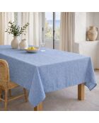Colette Griechische blaue Baumwolltischdecke und 10 Servietten - 180x400 cm