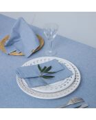 Lot de 4 serviettes de table en coton Colette bleu grec - 45x45 cm