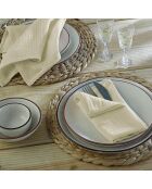Lot de 4 serviettes de table gaze de coton Carla sable - 40x40 cm
