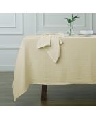 Lot de 4 serviettes de table gaze de coton Carla sable - 40x40 cm