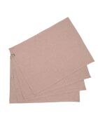 4 Set de table en coton Colette rouge tomette - 35x50 cm