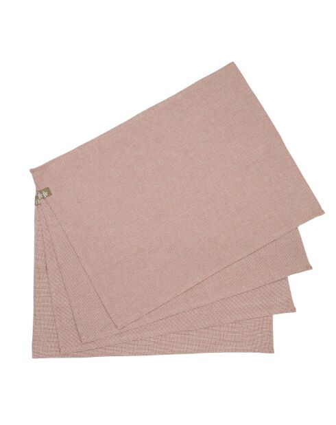 4 Set de table en coton Colette rouge tomette - 35x50 cm