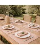 4 Set de table en coton Colette rouge tomette - 35x50 cm