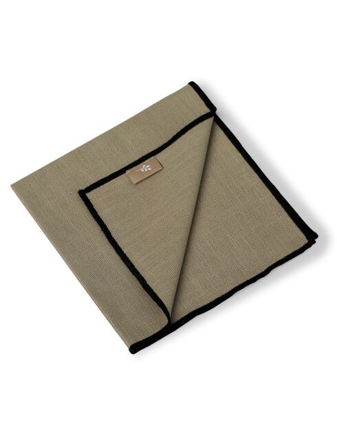 4 Tischset Jules aus Baumwollleinen, naturfarben/schwarz, 35 x 45 cm