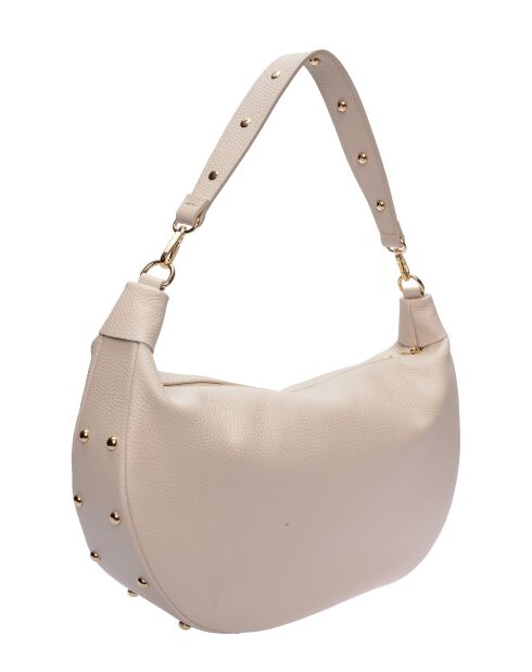 Borsa a tracolla in pelle beige - 22,5x37x10 cm