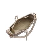 Beige leren schoudertas - 17,5x30x10 cm