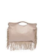 Bolso de piel beige - 25x37 cm