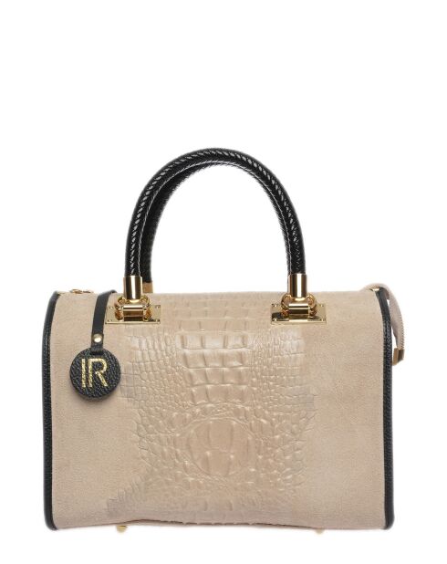 Handtasche aus Schlammleder mit oberen Griffen - 24x32x17 cm