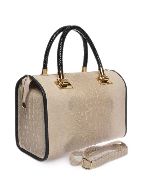 Handtasche aus Schlammleder mit oberen Griffen - 24x32x17 cm