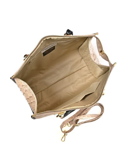 Handtasche aus Schlammleder mit oberen Griffen - 24x32x17 cm