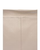 Beige leren schoudertas - 22,5x33,5x8 cm