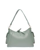 Bandolera de piel Menta - 17,5x30x10 cm