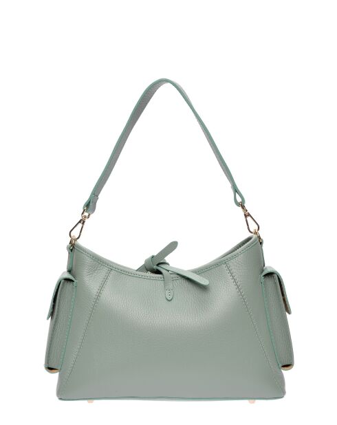 Bandolera de piel Menta - 17,5x30x10 cm