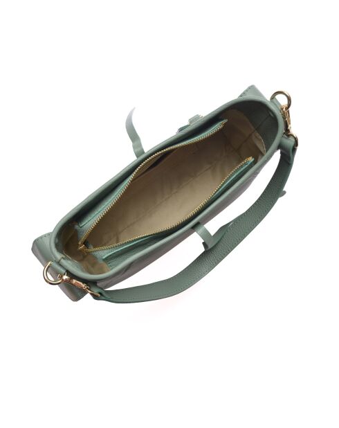 Bandolera de piel Menta - 17,5x30x10 cm