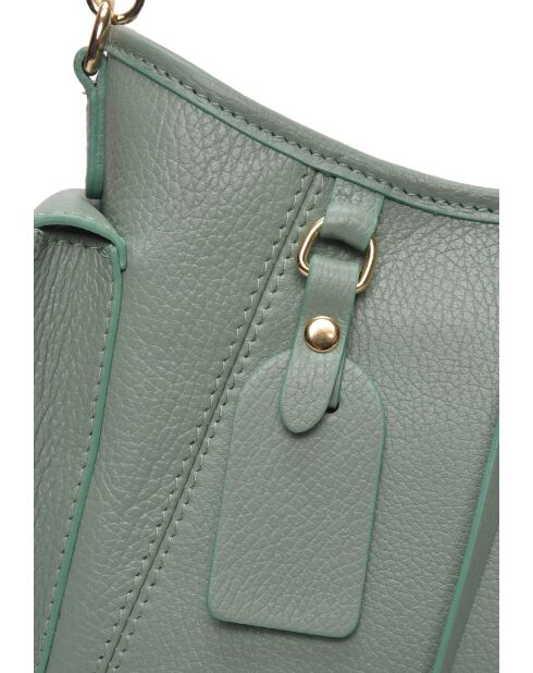 Bandolera de piel Menta - 17,5x30x10 cm