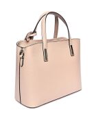 Sac à main en cuir poudre - 26.5x31x14.5 cm