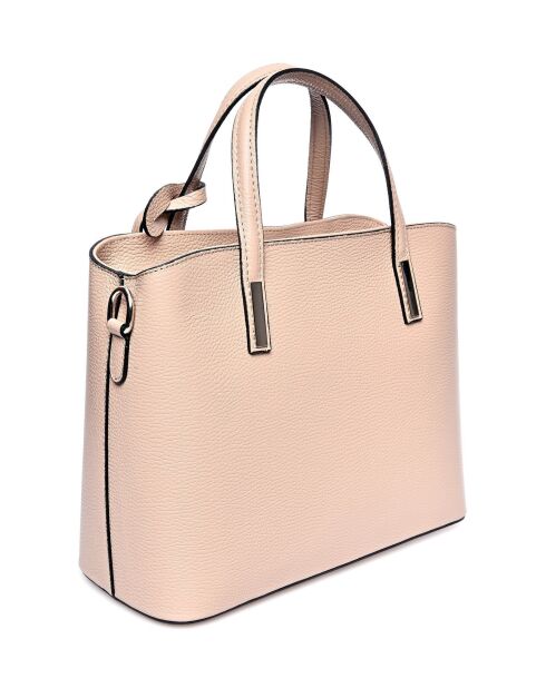 Sac à main en cuir poudre - 26.5x31x14.5 cm