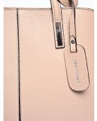 Sac à main en cuir poudre - 26.5x31x14.5 cm