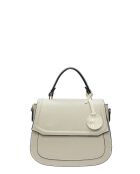 Sac à main en cuir beige - 19.5x23x11.5cm