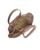 Handtasche aus puderfarbenem Leder - 23x32x12 cm