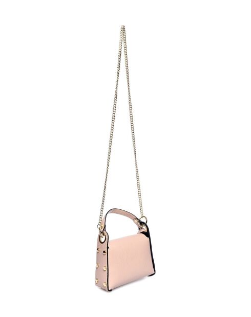 Bolso con asa superior en piel empolvada - 13x19x7 cm