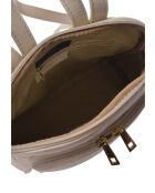 Beige leren rugzak - 28,5x24x10 cm